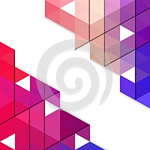 Abstract geometric triangle background, vector design pattern.
