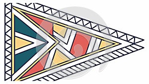 Abstract Geometric Triangle Banner, Modern Pattern Art, vector design Generative AI