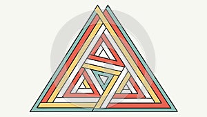 Abstract Geometric Triangle Design Element, Complex Pattern Art, vector design Generative AI