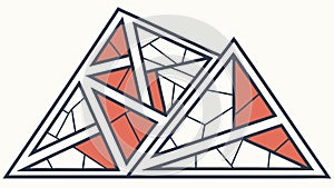 Abstract Geometric Triangle with Dynamic Lines, vector design Generative AI