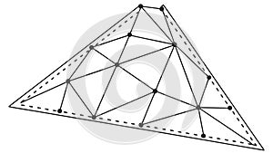 Abstract Geometric Triangle Grid - Modern Design Element, vector design Generative AI