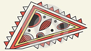 Abstract Geometric Triangle with Intricate Patterns Vector, vector design Generative AI