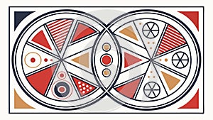 Abstract Geometric Triangle Lines, vector design Generative AI