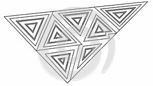 Abstract Geometric Triangle with Nested Patterns, Modern Design, vector design Generative AI