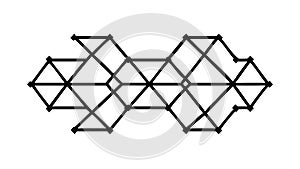 Abstract Geometric Triangle Network Pattern for Tech & Art, vector design Generative AI