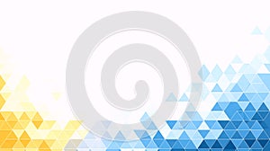Abstract Geometric Triangle Pattern Background with Blue and Yellow Gradient