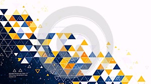 Abstract Geometric Triangle Pattern Background with Data Visualization Elements