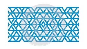 Abstract Geometric Triangle Pattern Blue Background, vector design Generative AI