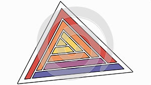 Abstract geometric triangle pattern with concentric inner lines vector design Generative AI