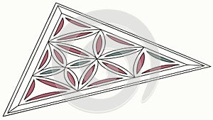 Abstract Geometric Triangle Pattern, Digital Art, vector design Generative AI