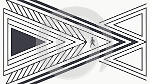 Abstract Geometric Triangle Pattern for Dynamic Modern Art, vector design Generative AI