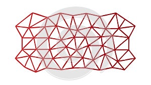 Abstract Geometric Triangle Pattern Dynamic Red Orange Vector Generative AI