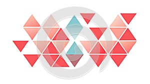 Abstract Geometric Triangle Pattern with Gradient Colors, vector design Generative AI