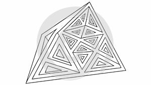 Abstract Geometric Triangle Pattern with Gradient Colors Vector, vector design Generative AI