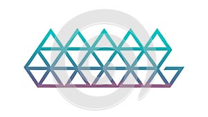 Abstract Geometric Triangle Pattern with Gradient, vector design Generative AI