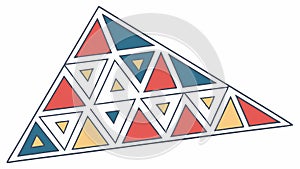 Abstract Geometric Triangle Pattern Illustration, vector design Generative AI