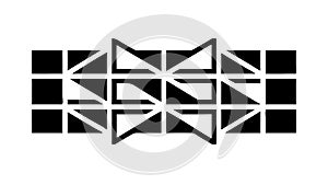 Abstract Geometric Triangle Pattern, Modern Black and White Design, vector design Generative AI