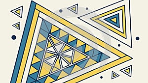 Abstract Geometric Triangle Pattern: Modern Design for Vibrant Backgrounds, vector design Generative AI