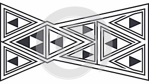 Abstract Geometric Triangle Pattern in Monochrome, Modern Tile, vector design Generative AI