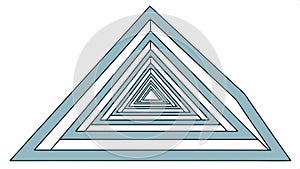 Abstract geometric triangle pattern, nested design element background vector design Generative AI