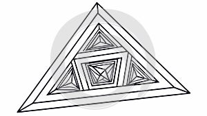 Abstract Geometric Triangle Pattern, Optical Illusion Design, vector design Generative AI