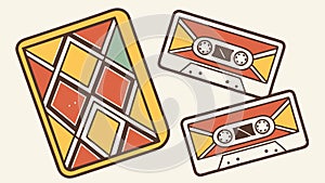 Abstract Geometric Triangle Pattern Tiles Vector, vector design Generative AI