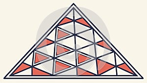 Abstract Geometric Triangle Pattern Vector Design, vector design Generative AI