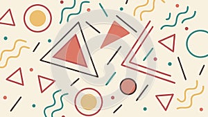 Abstract Geometric Triangle Pattern, vector design Generative AI