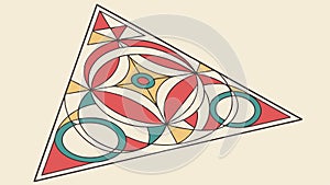 Abstract Geometric Triangle Pattern, vector design Generative AI