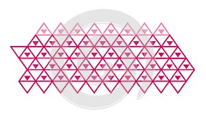 Abstract Geometric Triangle Pattern in Warm Earth Tones, vector design Generative AI