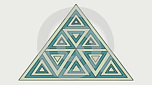 Abstract Geometric Triangle Pyramid Design Layers, vector design Generative AI
