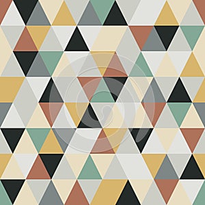 Abstract geometric triangle seamless pattern. Trendy print for flyers, posters, wrapping, textile