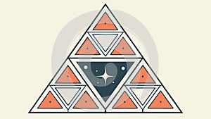 Abstract Geometric Triangle Shapes Composition Design, vector design Generative AI