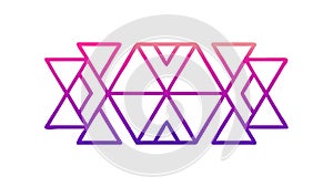 Abstract Geometric Triangle Shapes, Dynamic Interlocking Pattern Design, vector design Generative AI