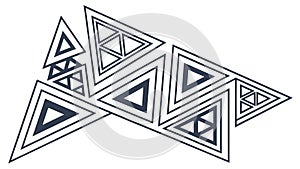 Abstract Geometric Triangle Shapes Vector, vector design Generative AI