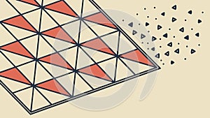 Abstract Geometric Triangle Tile Pattern Vector, vector design Generative AI