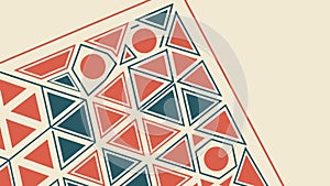 Abstract Geometric Triangle Tile Pattern, vector design Generative AI