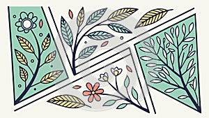 Abstract Geometric Triangle Tree Pattern Vector, vector design Generative AI