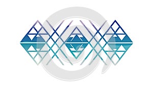 Abstract Geometric Triangles Pattern Gradient, vector design Generative AI