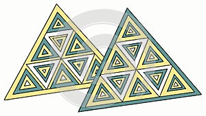 Abstract Geometric Triangles Pattern Modern Design Element, vector design Generative AI