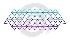 Abstract Geometric Triangular Mesh for Connectivity and Structure, vector design Generative AI