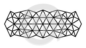 Abstract Geometric Triangular Net Pattern, vector design Generative AI