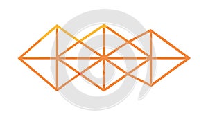 Abstract Geometric Triangular Network Structure Vector, vector design Generative AI