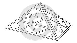 Abstract Geometric Triangular Outline Pattern, vector design Generative AI