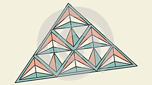 Abstract geometric triangular pattern, modern design, vector design Generative AI