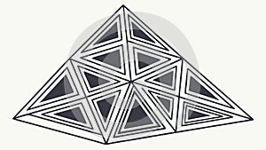 Abstract Geometric Triangular Pyramid Structure, vector design Generative AI