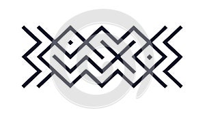 Abstract Geometric Tribal Pattern Vector Border Design, vector design Generative AI
