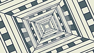 Abstract Geometric Tunnel Pattern Optical Illusion Vector, vector design Generative AI