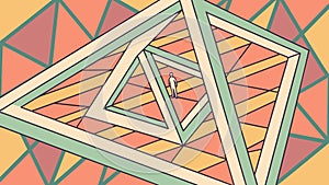 Abstract Geometric Tunnel Vortex - Dynamic Pattern Illusion, vector design Generative AI