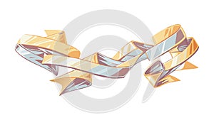 Abstract Geometric Twisted Ribbon Decorative Element, vector design Generative AI